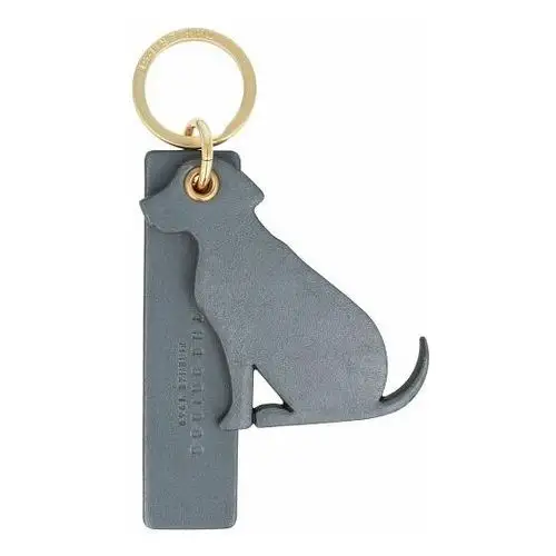 The bridge duccio keychain leather 13 cm ceruleo