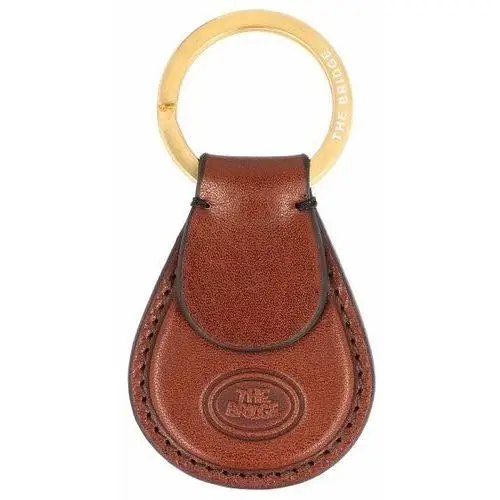Duccio keychain leather 9 cm brown-gold The bridge