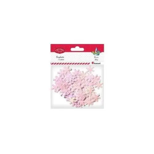 Titanum konfetti płatki śniegu 30g różowe