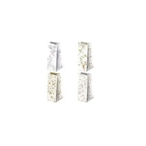 Torebki ozdobne al1-88 białe ornamenty 10 szt