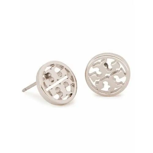 Tory burch kolczyki logo circle stud earringsrebrny