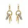 Kolczyki miller pave interlocking earring 160179 złoty Tory burch Sklep