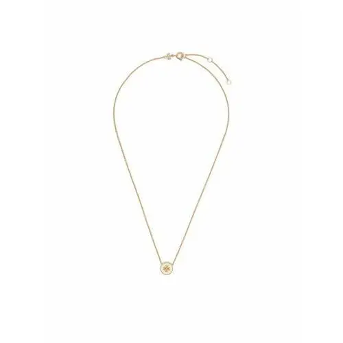 Tory Burch Naszyjnik Kira Enamel Pendant 90549 Biały, kolor biały