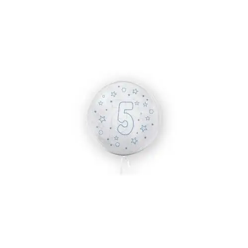 Balon gwiazdki cyfra 5 niebieski 45 cm Tuban