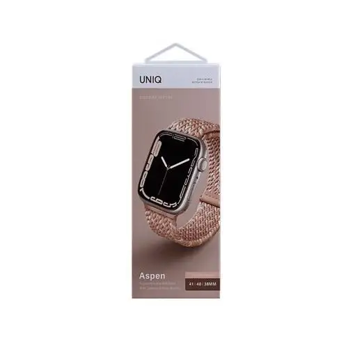 Uniq Pasek aspen braided do apple watch series 1/2/3/4/5/6/7/8/se/se2 38-41 mm różowy . akcesoria do smartwatchy i zegarków sportowych