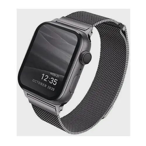 Pasek Uniq Dante Stainless Steel do Apple Watch Series 1/2/3/4/5/6/7/8/SE/SE2 38-41 mm Grafitowy . Akcesoria do smartwatchy i zegarków sportowych