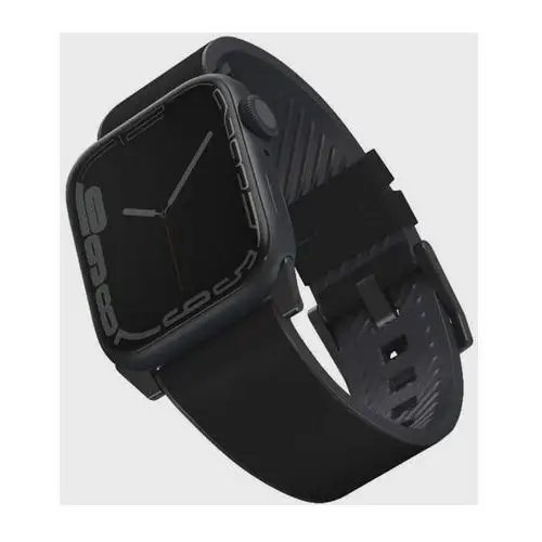 Pasek Uniq Straden Leather Hybrid Strap do Apple Watch Series 1/2/3/4/5/6/7/8/SE/SE2/Ultra 42-49 mm Czarny . Akcesoria do smartwatchy i zegarków sportowych, kolor czarny