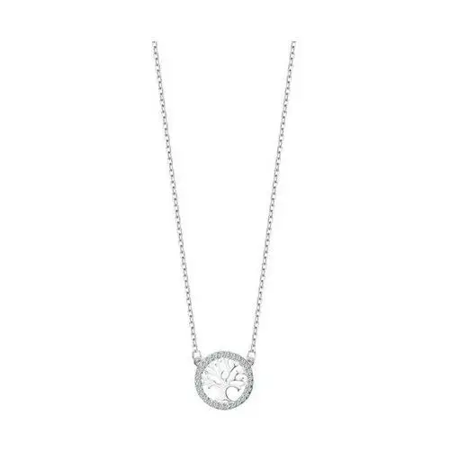 Unique - biżuteria yes Naszyjnik srebrny z cyrkoniami - drzewko szczęścia - unique