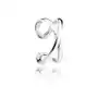 Delikatna rodowana srebrna nausznica nieskończoność infinity kolczyk na małżowinę ear cuff srebro 925 Sklep