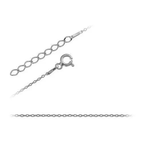 Delikatny rodowany srebrny łańcuszek ankier anchor 45 cm srebro 925 fl182r Valerio.pl
