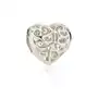 Delikatny srebrny charms do pandora ażurowe serce serduszko heart srebro 925, kolor szary Sklep