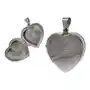Elegancki otwierany srebrny wisior sekretnik puzderko serce serduszko grawerowany wzór srebro 925 Sklep