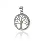 Elegancki rodowany srebrny wisiorek drzewo życia tree of life białe cyrkonie srebro 925 Valerio.pl Sklep