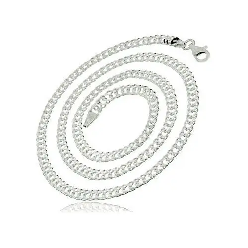 Elegancki srebrny łańcuch pancerka rombo 50cm srebro 925 ROMBO_080