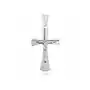 Elegancki srebrny wisior matowy krzyż krzyżyk z wizerunkiem Chrystusa srebro 925 Sklep