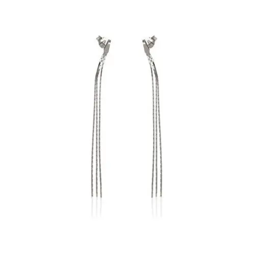 Eleganckie długie wiszące srebrne kolczyki chwosty łańcuszki srebro 925 K3218