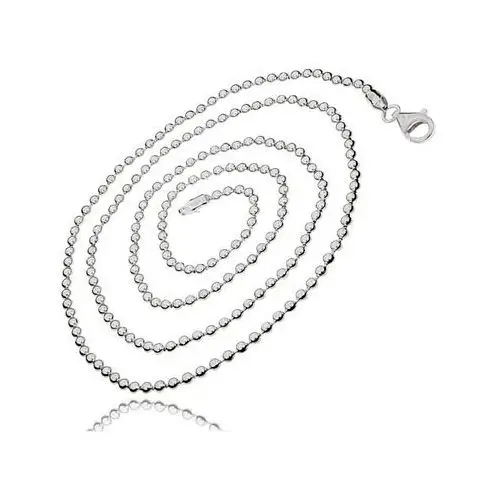 Gruby srebrny łańcuszek kulkowy 3mm gładkie kulki 60 cm srebro 925 CPL30