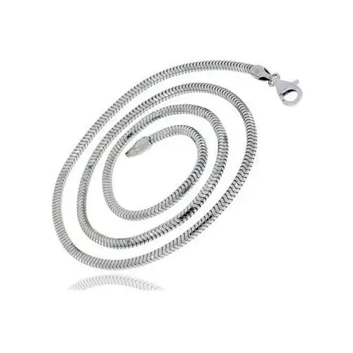 Gruby srebrny łańcuszek żmijka linka snake wąż 45 cm srebro 925 SNAKE_O24