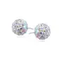 Kolczyki kulki kolorowe kryształki Swarovski multicolor 10mm shamballa discoball srebro 925 Sklep