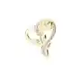Pozłacany srebrny wisiorek serce serduszko kwiat róży białe cyrkonie srebro 925, kolor różowy Sklep