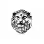 Rodowany srebrny charms do pandora głowa lwa lew lion srebro 925, kolor szary Sklep