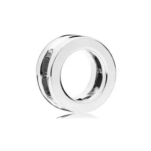 Rodowany srebrny charms do pandora koralik reflexions kółko circle ring srebro 925 AP9176RH, kolor czerwony