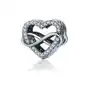 Rodowany srebrny charms do pandora nieskończona miłość serce heart infinity srebro 925 NEW113 Sklep