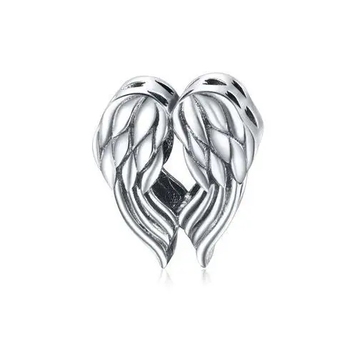 Rodowany srebrny charms do pandora serce skrzydła anioła angel wings srebro 925 SY067