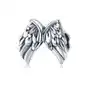 Rodowany srebrny charms do pandora serce skrzydła anioła angel wings srebro 925, kolor szary Sklep