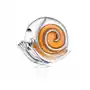 Rodowany srebrny charms do pandora ślimak snail srebro 925, kolor szary Sklep