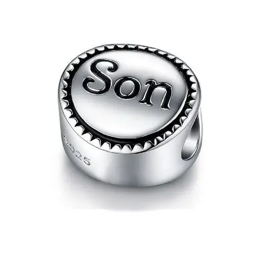 Rodowany srebrny charms do pandora syn synek son srebro 925 SY035RH
