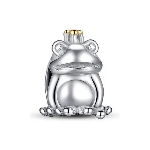 Rodowany srebrny charms do pandora żabka żaba księżniczka frog srebro 925 PAS007