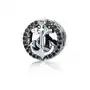 Rodowany srebrny charms pandora kotwica symbol nadziei cyrkonie srebro 925, kolor szary Sklep
