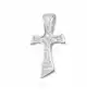 Rodowany srebrny krzyżyk krzyż cyrkonia cyrkonie srebro 925 Valerio.pl Sklep