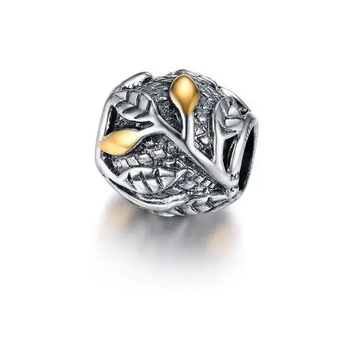 Rodowany srebrny wiszący charms do pandora gałązki listki leafs srebro 925 sy013 Valerio.pl