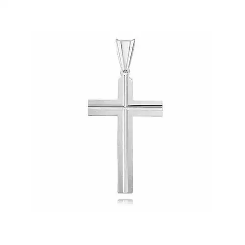 Srebrny rodowany krzyżyk krzyż diamentowany srebro 925 KD006