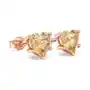 Kolczyki z różowego złota z miodowymi topazami LPK-74, kolor różowy Sklep