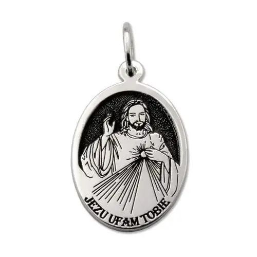 Węc - twój jubiler Medalik srebrny z wizerunkiem jezusa miłosiernego med-jm-01