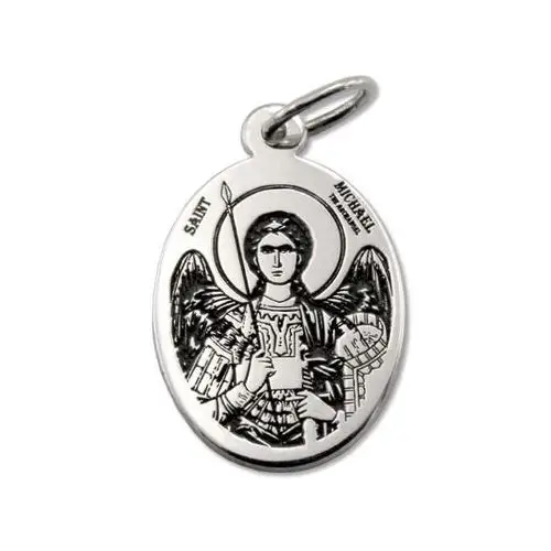 Medalik srebrny z wizerunkiem św. michała archanioła med-mich-01