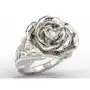 Pierścionek z białego złota w kształcie róży z diamentami ap-95b Węc - twój jubiler Sklep