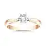 Węc - twój jubiler Pierścionek zaręczynowy z różowego i białego złota z brylantem ap-6627pb Sklep