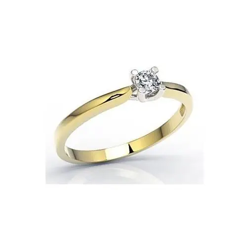 Pierścionek zaręczynowy z żółtego i białego złota z diamentami lp-8110zb Węc - twój jubiler