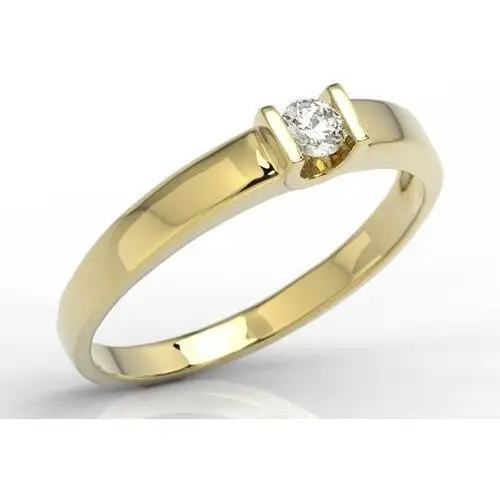Pierścionek zaręczynowy z żółtego złota z brylantem jp-9812z Węc - twój jubiler