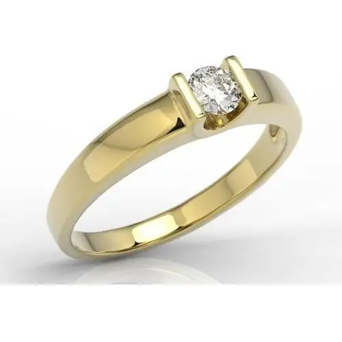 Pierścionek zaręczynowy z żółtego złota z brylantem jp-9827z Węc - twój jubiler