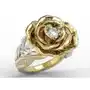 Węc - twój jubiler Pierścionek z żółtego i białego złota w kształcie róży z diamentami ap-95zb Sklep
