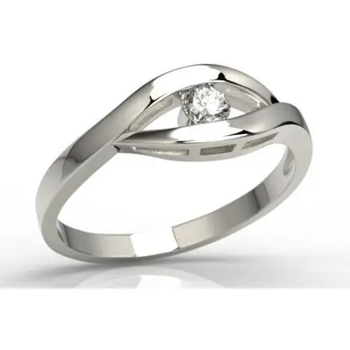 Węc - twój jubiler Pierścionek zaręczynowy z białego złota z diamentem lp-9912b