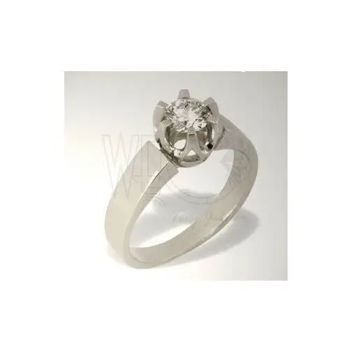 Węc - twój jubiler Pierścionek zaręczynowy z białego złota z brylantem jp-39b