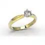 Węc - twój jubiler Pierścionek zaręczynowy z żółtego i białego złota z brylantem, model ap-3630zb Sklep