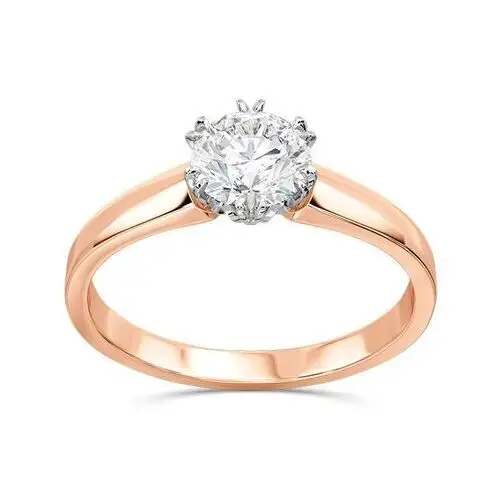 Zaręczynowy pierścionek z brylantem 0,70ct g/si1 z różowego i białego złota bp-2170pb Węc - twój jubiler