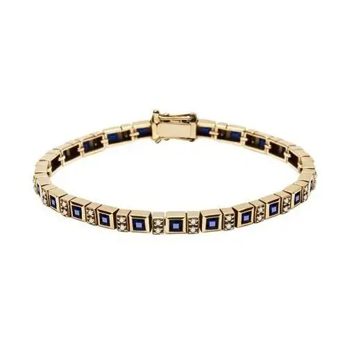 Wiktoriańska - biżuteria yes Bransoletka złota z szafirami i diamentami - kolekcja wiktoriańska